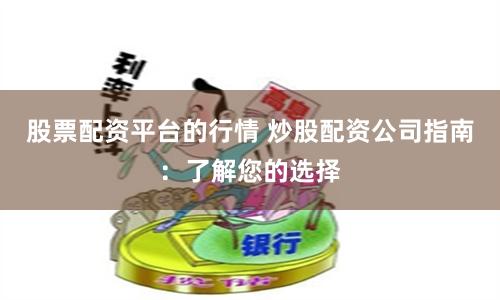 股票配资平台的行情 炒股配资公司指南：了解您的选择