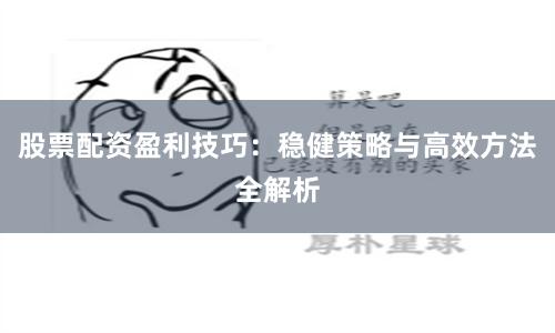 股票配资盈利技巧：稳健策略与高效方法全解析